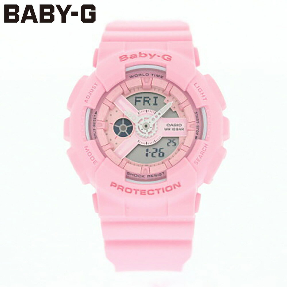 CASIO カシオ Baby-G ベビージー ベビーG 腕時計 時計 レディース アナログ デジタル アナデジ ベーシックモデル 防水 カジュアル アウトドア スポーツ ピンク かわいい BA-110-4A1プレゼント ギフト 1年保証 送料無料
