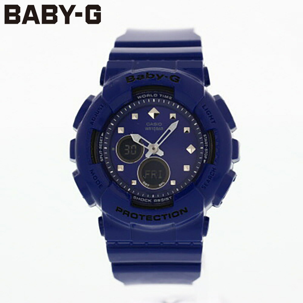 CASIO カシオ Baby-G ベビージー ベビーG 腕時計 時計 レディース アナログ デジタル アナデジ 25周年 限定モデル 防水 カジュアル アウトドア スポーツ ブルー 青 シルバー 銀 ダイヤ BA-125-2A プレゼント ギフト 1年保証 送料無料