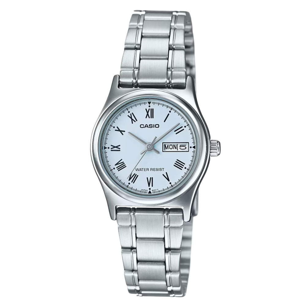 CASIO LTP-V006D-2B Analog Quartz 3-Hand Silver Women's Watch - Gift, 1-Year Warranty, Free Shipping (Ships via Nekoposu - No Box)