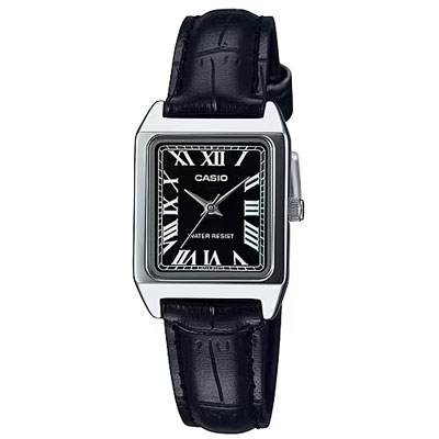 Rakuten - CASIO カシオ カシオスタンダード チープカシオ チプカシ腕時計 時計 レディース クオーツ アナログ 3針 ステンレス レザー ブラック シルバー LTP-V007L-1Bプレゼント ギフト 1年保証 送料無料 【ネコポス発送・BOXなし】