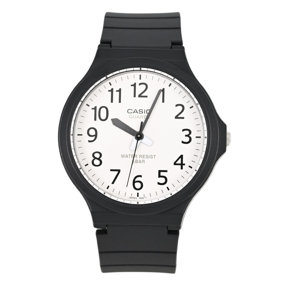 Rakuten - CASIO Collection STANDARD MW-240-7B アナログ クオーツ カシオ コレクション スタンダード ブラック ホワイト 3針メンズ腕時計 プレゼント ギフト 1年保証 送料無料