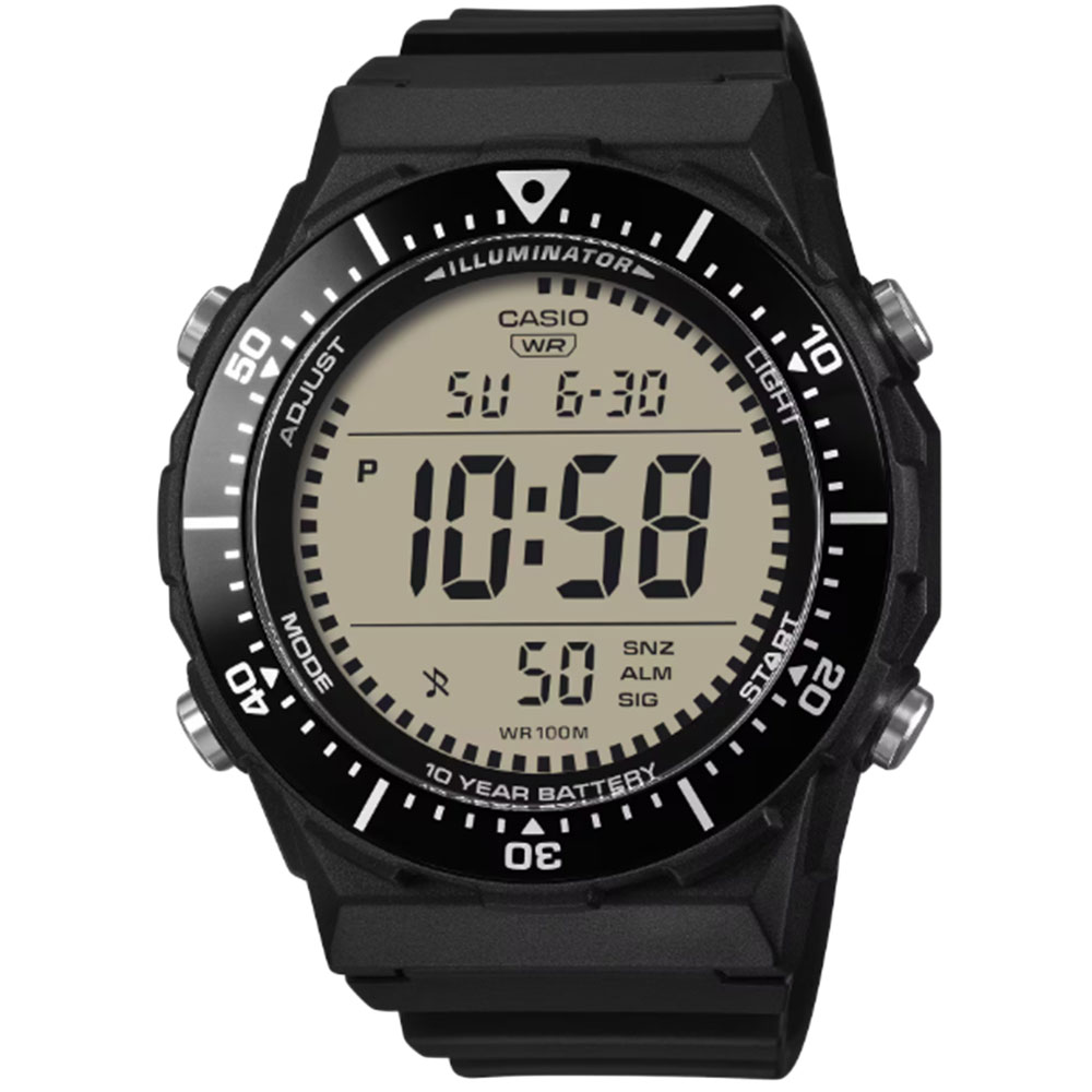 Rakuten - CASIO QUARTZ カシオ AE-1700H-1A デジタル クオーツ タイマーベゼル　ブラック メンズ腕時計 プレゼント ギフト 1年保証 送料無料 【ネコポス発送・BOXなし】