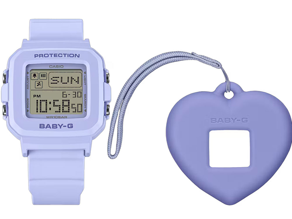 Rakuten - CASIO Baby-G BGD-10KH-2B--J デジタル クオーツ BABY-G＋PLUS ハート型の時計ホルダー付き レディース腕時計 プレゼント ギフト 1年保証 送料無料