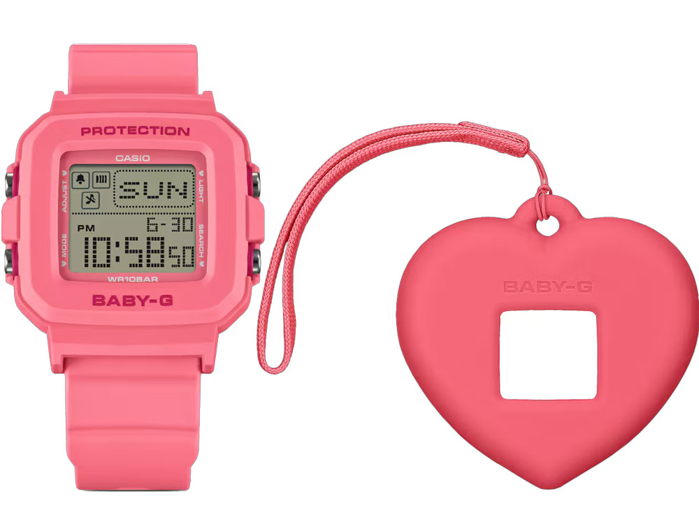 Rakuten - CASIO Baby-G BGD-10KH-4--J デジタル クオーツ BABY-G＋PLUS ハート型の時計ホルダー付き レディース腕時計 プレゼント ギフト 1年保証 送料無料