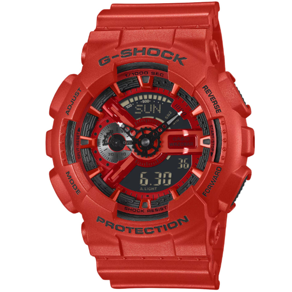 Rakuten - 【SSクーポン配布中】CASIO ジーショック GA-110RRB-4A アナデジ クオーツ メンズ腕時計 プレゼント ギフト 1年保証 送料無料