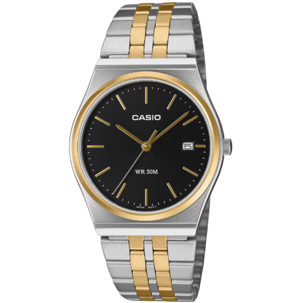 Rakuten - CASIO カシオ MTP-B145SG-1A アナログ クオーツ クラシカルデザイン　シルバー　ゴールド　ブラック メンズ腕時計 プレゼント ギフト 1年保証 送料無料 【ネコポス発送・BOXなし】