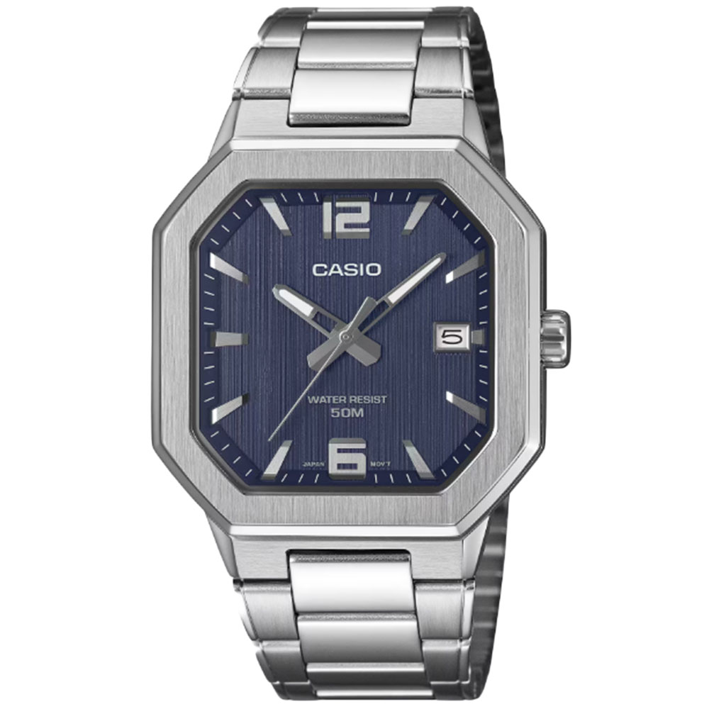 Rakuten - CASIO QUARTZ カシオ MTP-B195D-2A アナログ クオーツ ネイビー　メタル メンズ腕時計 プレゼント ギフト 1年保証 送料無料 【ネコポス発送・BOXなし】