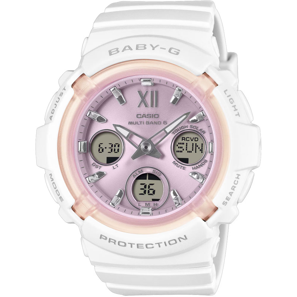 樂天商城 - CASIO Baby-G BGA-2800SP-7A1 アナデジ 電波ソーラー スプリングパッケージ 2026 ポーチ付き ホワイト レディース腕時計 プレゼント ギフト 1年保証 送料無料