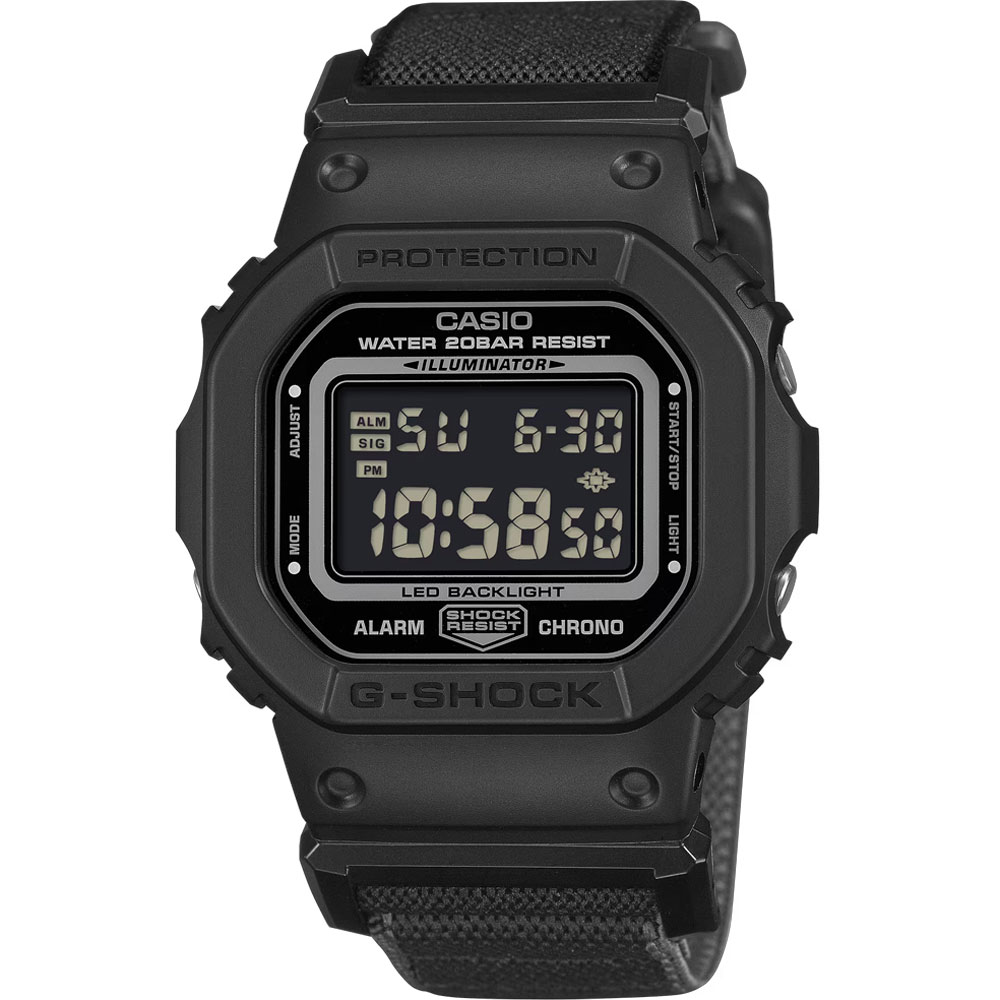 樂天商城 - CASIO G-SHOCK DW-5600MNC-1 デジタル クオーツ NEW CLOTH BAND　布バンド　ポリウレタンのゴム入り メンズ腕時計 プレゼント ギフト 1年保証 送料無料