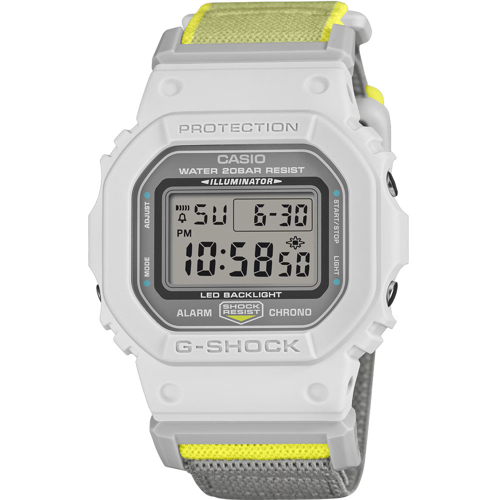 Rakuten - CASIO G-SHOCK DW-5600MNC-7A8 デジタル クオーツ NEW CLOTH BAND　布バンド　ポリウレタンのゴム入り メンズ腕時計 プレゼント ギフト 1年保証 送料無料