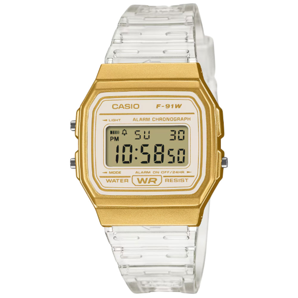 CASIO CASIO QUARTZ F-91WS-7A2 デジタル クオーツ CASIO Collection POP　ゴールド ユニセックス腕時計 プレゼン...
