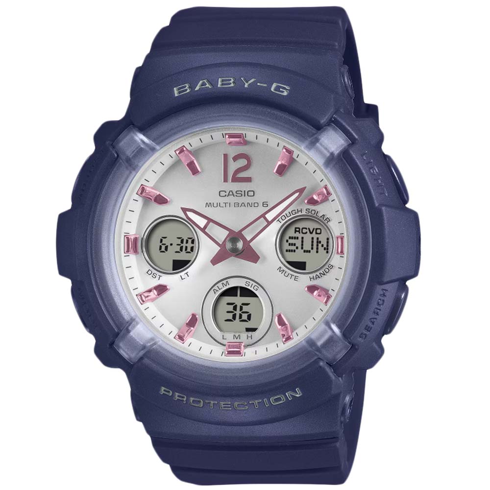 Rakuten - CASIO Baby-G BGA-2800-2A2 アナデジ 電波ソーラー ベビージー ネイビー レディース腕時計 プレゼント ギフト 1年保証 送料無料