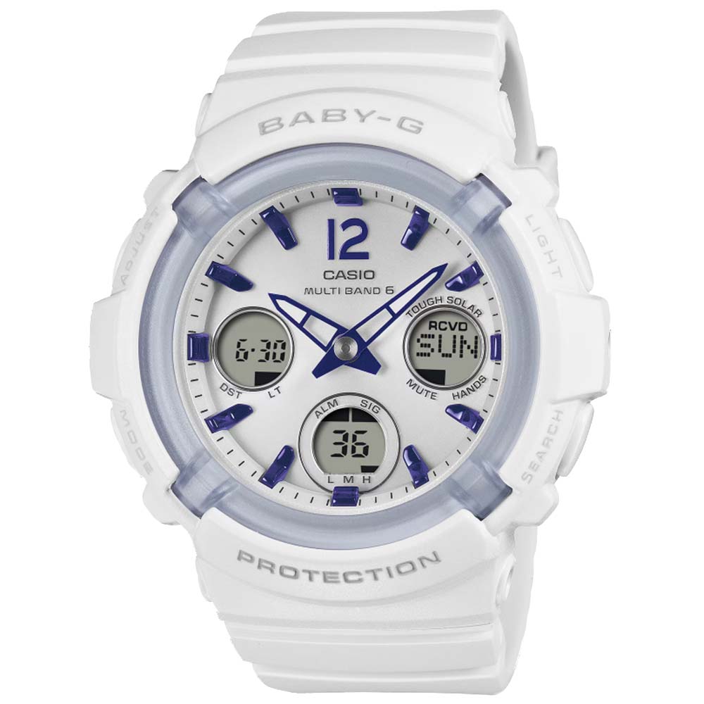 Rakuten - CASIO Baby-G BGA-2800-7A3 アナデジ 電波ソーラー ベビージー ホワイト レディース腕時計 プレゼント ギフト 1年保証 送料無料