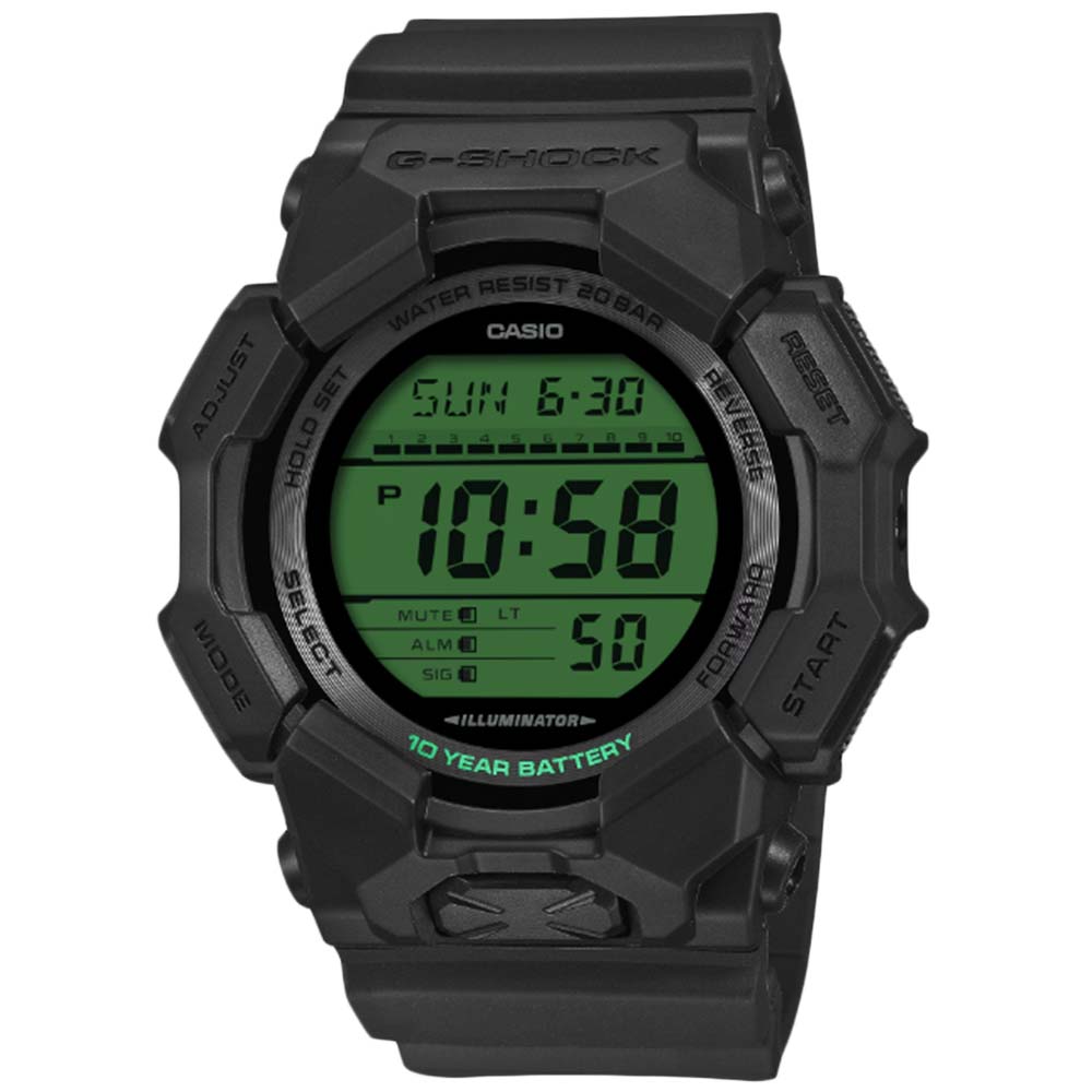 Rakuten - 【SSクーポン配布中】CASIO G-SHOCK GD-010BEG-1 デジタル クオーツ ジーショック　BLACK AND ELECTRO GREEN　ブラック エレクトログリーン メンズ腕時計 プレゼント ギフト 1年保証 送料無料