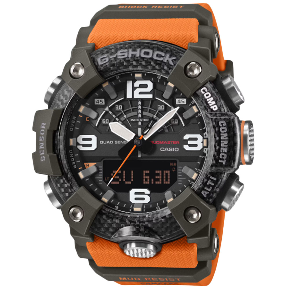Rakuten - CASIO G-SHOCK GG-B100X-1A9 アナデジ クオーツ MASTER OF G-LAND　MUDMASTER　オレンジ メンズ腕時計 プレゼント ギフト 1年保証 送料無料