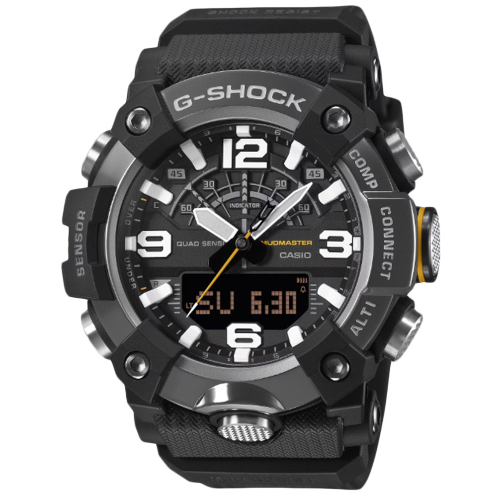 Rakuten - 【SSクーポン配布中】CASIO G-SHOCK GG-B100XMB-1A アナデジ クオーツ MASTER OF G-LAND　MUDMASTER　ブラック　グレー メンズ腕時計 プレゼント ギフト 1年保証 送料無料