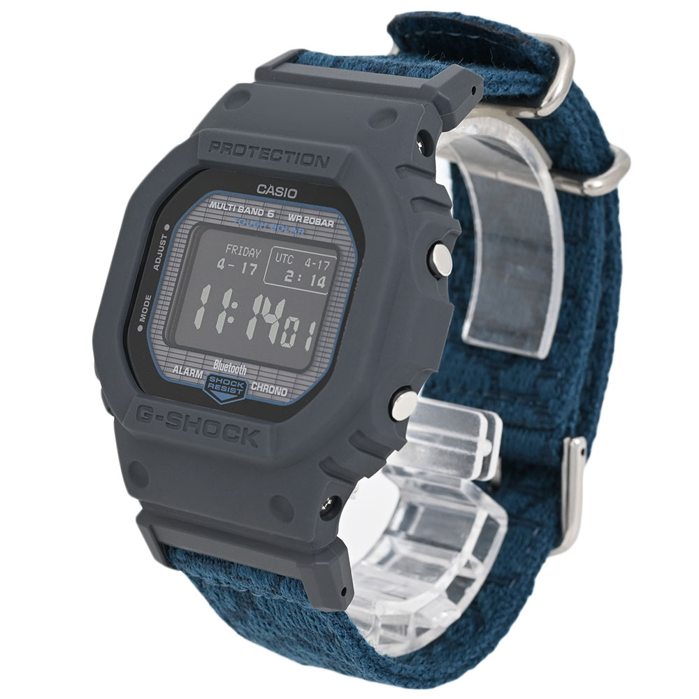 時計倉庫TOKIAのCASIO G-SHOCK GW-BX5600CBG-2 デジタル 電波ソーラー カシオ ジーショック ブラック ダークネイビー クロスバンド モバイルリンク Bluetooth MULTIBAND6 MIP液晶 メンズ腕時計｜アングル3