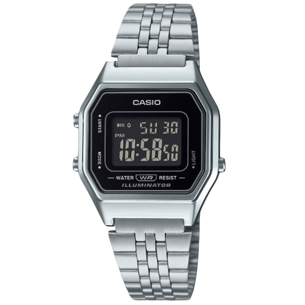 Rakuten - 【SSクーポン配布中】CASIO カシオLA680WA-1B 腕時計 時計 メンズ レディース ユニセックス デジタル クオーツ メタル シルバープレゼント ギフト 1年保証 送料無料 【ネコポス発送・BOXなし】