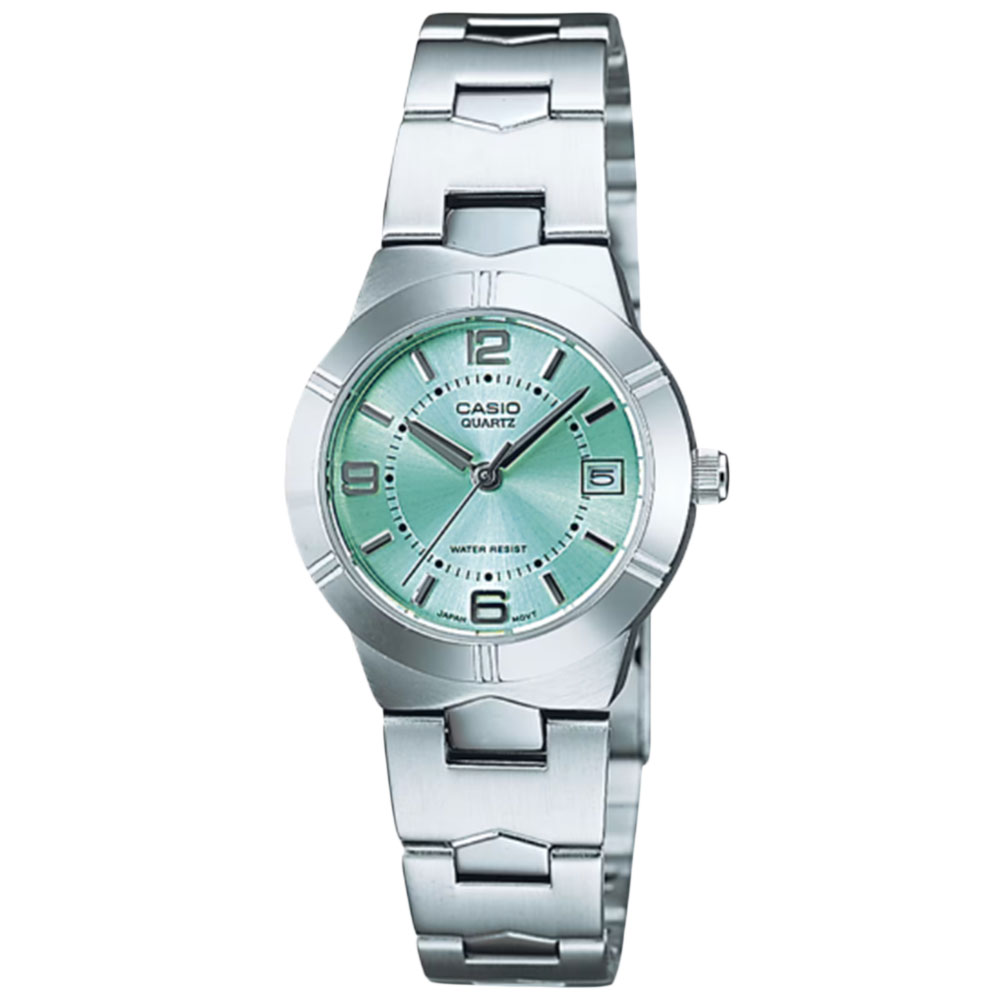 樂天商城 - CASIO QUARTZ / カシオクオーツ LTP-1241D-3A 腕時計 レディース チープカシオ チプカシ アナログ ステンレス ライトグリーン