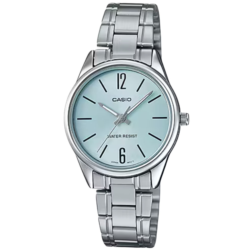 樂天商城 - CASIO カシオ カシオスタンダード チープカシオ チプカシ腕時計 時計 レディース クオーツ アナログ 3針 ステンレス メタル シルバー スカイブルー LTP-V005D-2Bプレゼント ギフト 1年保証 送料無料 【ネコポス発送・BOXなし】
