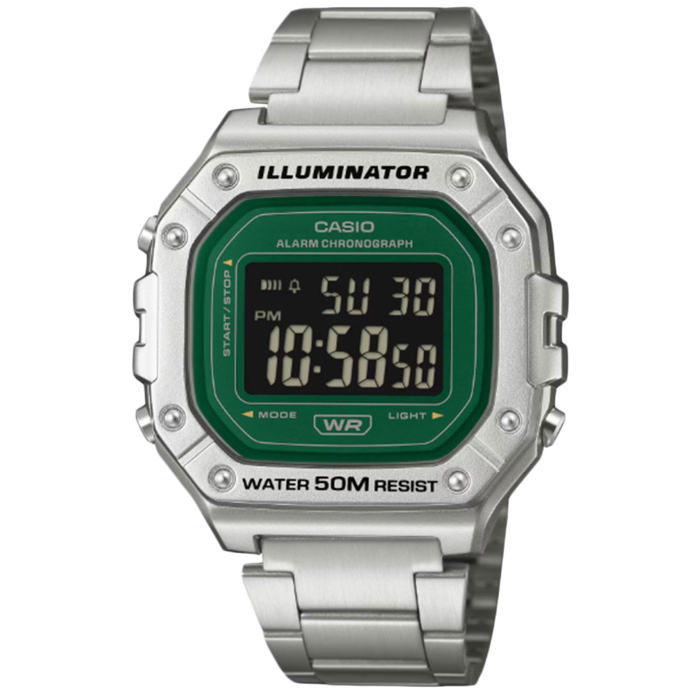 Rakuten - CASIO CASIO QUARTZ W-218HD-3A デジタル クオーツ グリーン メンズ腕時計 プレゼント ギフト 1年保証 送料無料