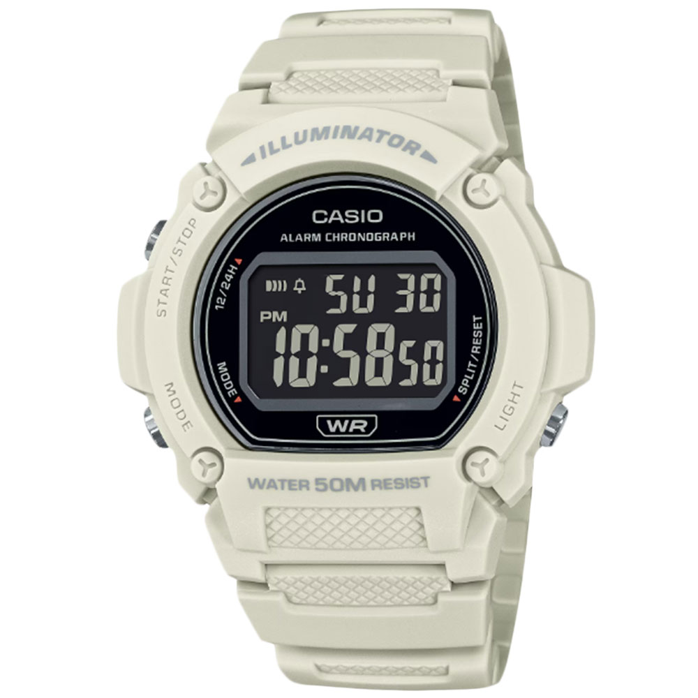 樂天商城 - CASIO CASIO QUARTZ W-219HC-8B デジタル クオーツ アースカラー　ベージュ メンズ腕時計 プレゼント ギフト 1年保証 送料無料