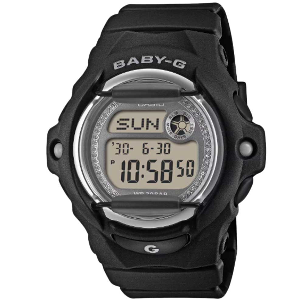Rakuten - 【SSクーポン配布中】CASIO Baby-G BG-169KB-1 デジタル クオーツ BASIC レディース腕時計 プレゼント ギフト 1年保証 送料無料