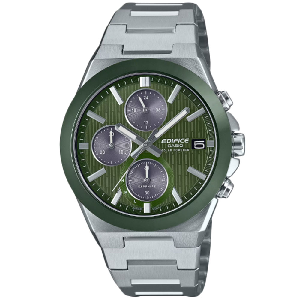 Rakuten - 【SSクーポン配布中】CASIO カシオ EFS-S650YD-3A--J アナログ ソーラー Solar Powered Chronograph メンズ腕時計 プレゼント ギフト 1年保証 送料無料