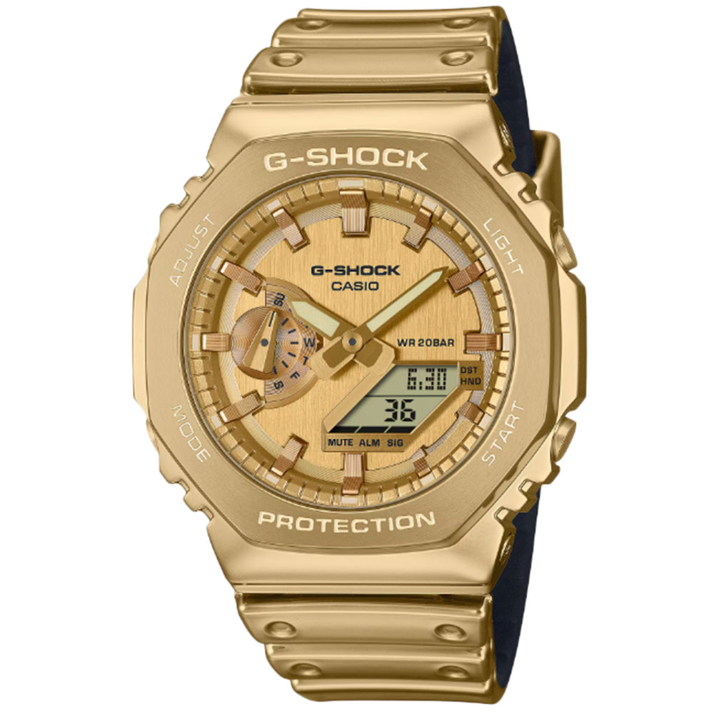 Rakuten - 【SSクーポン配布中】CASIO G-SHOCK GM-2100YMG-9A9 アナデジ クオーツ ANALOG-DIGITAL　2100シリーズ　ゴールド メンズ腕時計 プレゼント ギフト 1年保証 送料無料