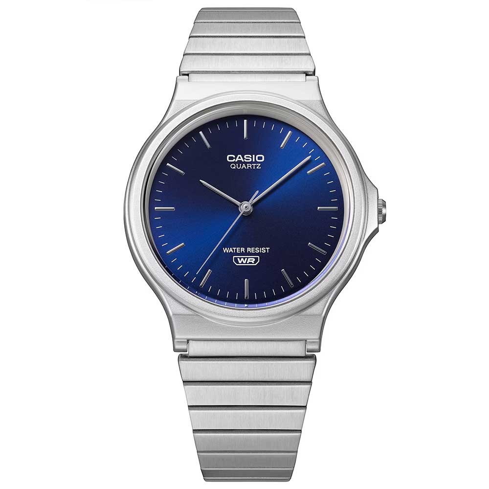 CITIZEN - CASIO カシオ MQ-24DA-2A アナログ クオーツ エコパッケ−ジ　Collection STANDARD シルバー　ブルー メンズ腕時計 プレゼント ギフト 1年保証 送料無料
