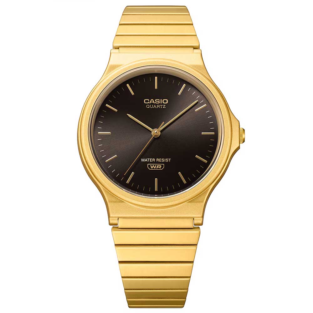 Rakuten - CASIO カシオ MQ-24GA-1A アナログ クオーツ エコパッケ−ジ　Collection STANDARD ゴールド　ブラック メンズ腕時計 プレゼント ギフト 1年保証 送料無料