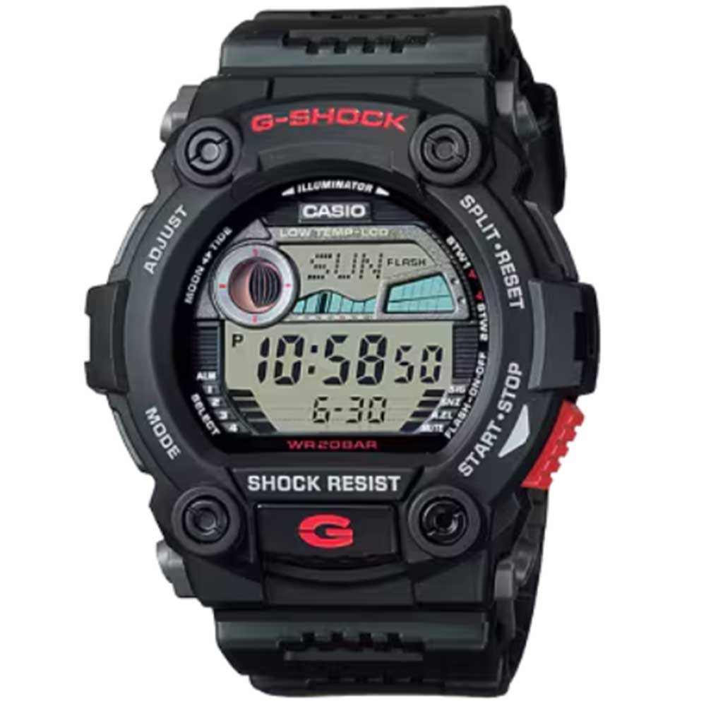 樂天商城 - CASIO カシオ G-SHOCK ジーショック Gショック 腕時計 メンズ デジタル タイドグラフ ムーンフェイズ ベーシックモデル 防水 ブラック 耐低温 G-7900-1