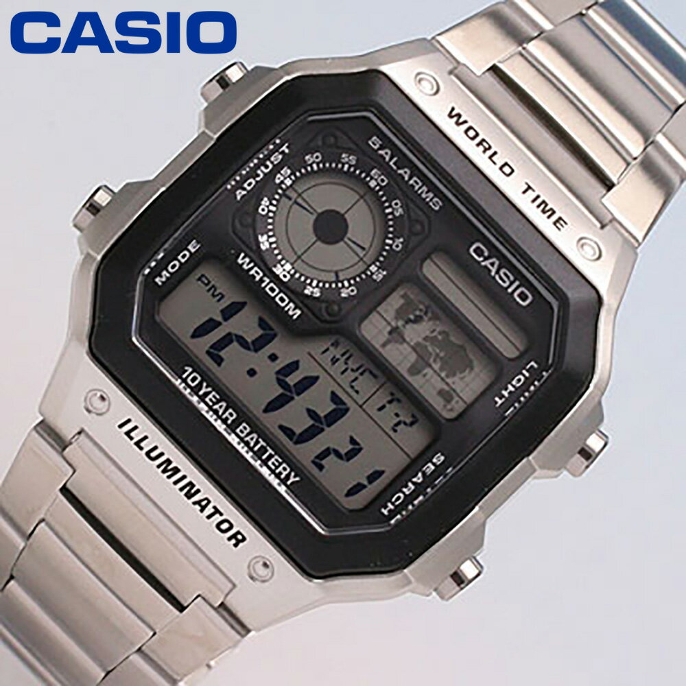 CASIO QUARTZ / カシオクオーツ AE-1200WHD-1A ワールドトラベラー デジタル 父の日