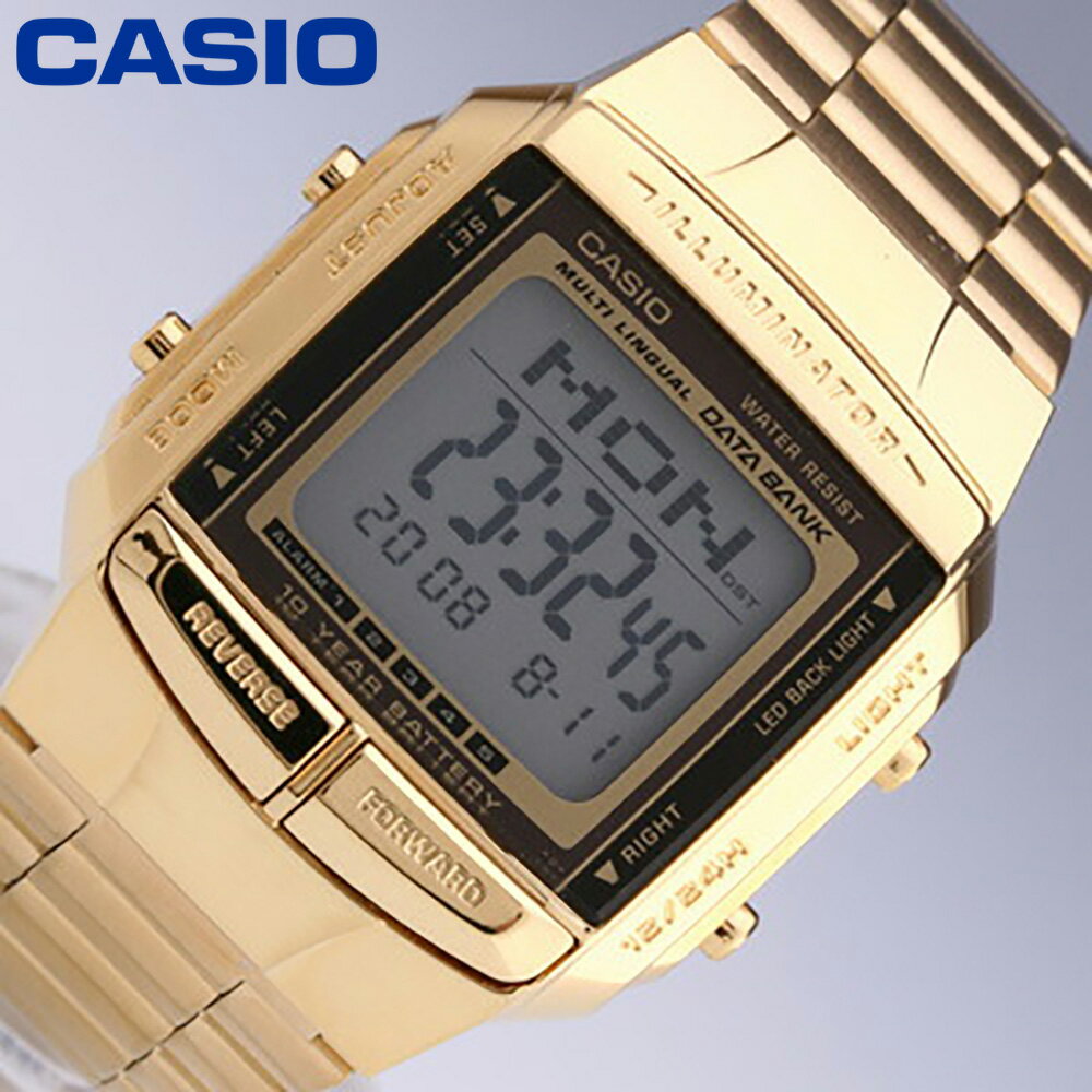 CASIO カシオ DB-360G-9ADATA BANK データバンク 腕時計 時計 データバンク メンズ メタル ゴールドプレゼント ギフト 1年保証 送料無料