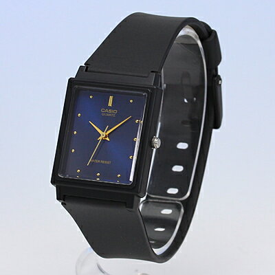 CASIO カシオ STANDARD スタンダード チープカシオ 腕時計 時計 メンズ レディース ユニセックス アナログ ベーシック 定番 スクエア カジュアル 軽量 シンプル ラバー 樹脂 防水 ブルー 青 MQ-38-2Aプレゼント ギフト 1年保証 送料無料