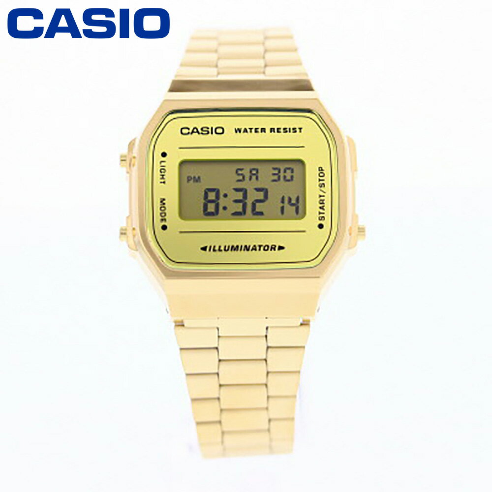 CASIO QUARTZ カシオクオーツ A168WEGM-9腕時計 時計 メンズ レディース 男女兼用 デジタル チプカシ STANDARD スタンダード クオーツ メタル ゴールドプレゼント ギフト 1年保証 送料無料 【ネコポス発送・BOXなし】
