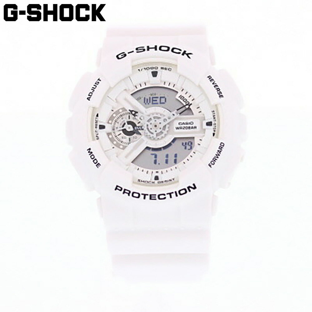 CASIO カシオ G-SHOCK ジーショック Gショック腕時計 時計 メンズ アナログ デジタル アナデジ ビッグフェイス 防水 カジュアル アウトドア スポーツ ホワイト 白 マリン GA-110MW-7Aプレゼント ギフト 1年保証 送料無料