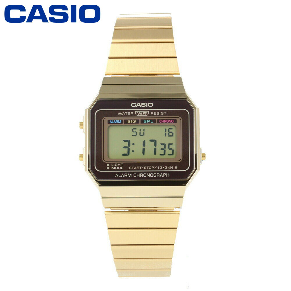 CASIO カシオ STANDARD スタンダード チープカシオ 腕時計 時計 メンズ レディース ユニセックス デジタル ベーシック 定番 スクエア カジュアル シンプル クラシック メタル ゴールド 金 軽量 A700WG-9Aプレゼント ギフト 1年保証 送料無料 母の日