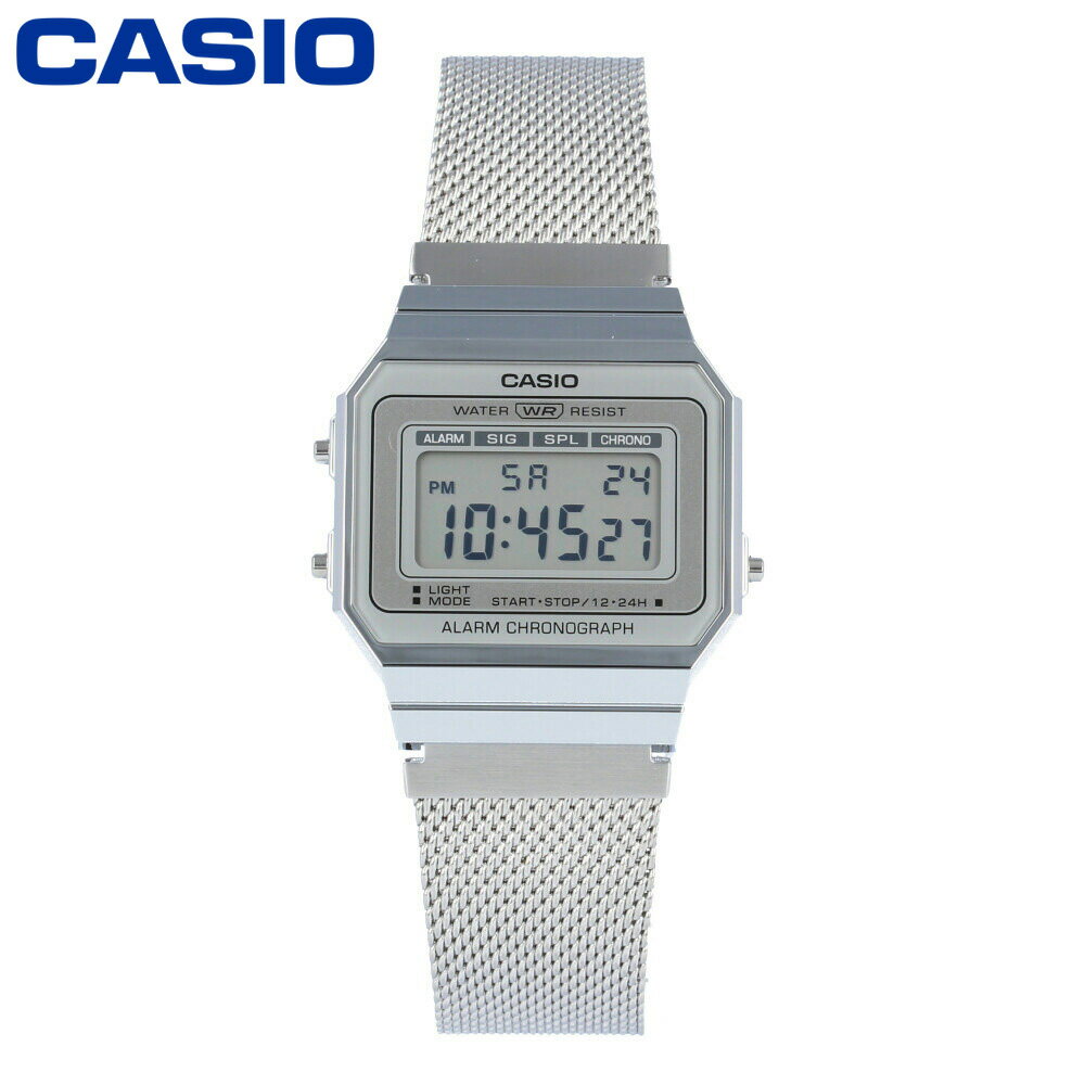 CASIO カシオ カシオスタンダード チープカシオ チプカシ ヴィンテージ腕時計 時計 ユニセックス メンズ レディース クオーツ デジタル 樹脂 ステンレス メッシュ シルバー グレー A700WM-7Aプレゼント ギフト 1年保証 送料無料