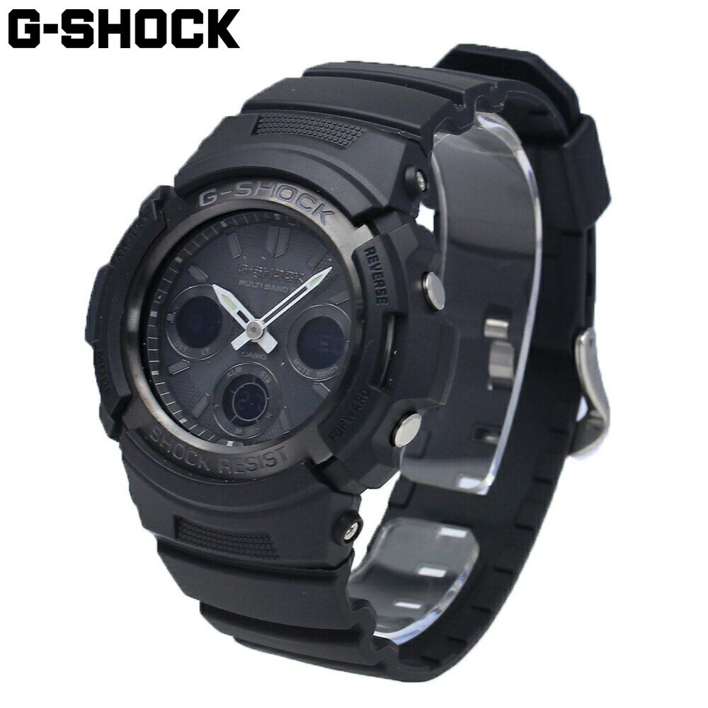 CASIO カシオ G-SHOCK ジーショック Gショック 腕時計 時計 メンズ アナログ デジタル アナデジ ベーシックモデル 防水 カジュアル アウトドア スポーツ 電波 ソーラー ブラック 黒 AWG-M100B-1プレゼント ギフト 1年保証 送料無料 父の日