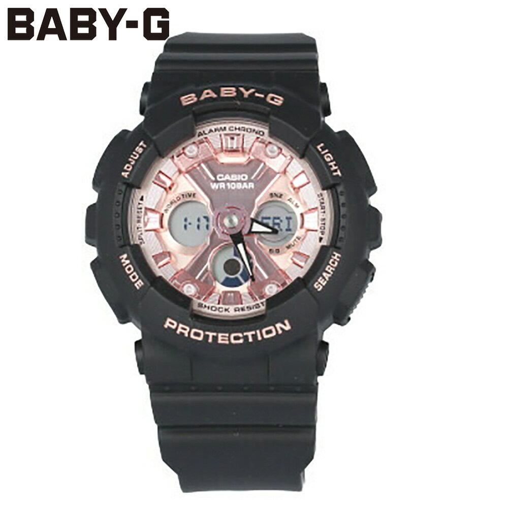 カシオ Baby-G 腕時計（メンズ） CASIO カシオ Baby-G ベビージー ベビーG 腕時計 時計 レディース アナログ デジタル アナデジ ベーシックモデル 防水 カジュアル アウトドア スポーツ ブラック 黒 ローズゴールド 金 BA-130-1A4プレゼント ギフト 1年保証 送料無料 父の日