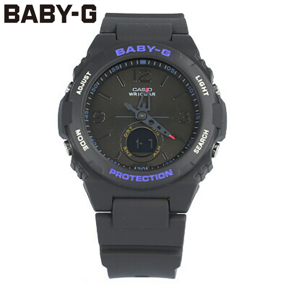 CASIO カシオ Baby-G ベビージー ベビーG 腕時計 時計 レディース アナログ デジタル アナデジ ベーシックモデル 防水 カジュアル アウトドア スポーツ ブラック 黒 軽量 BGA-260-1A プレゼント ギフト 1年保証 送料無料