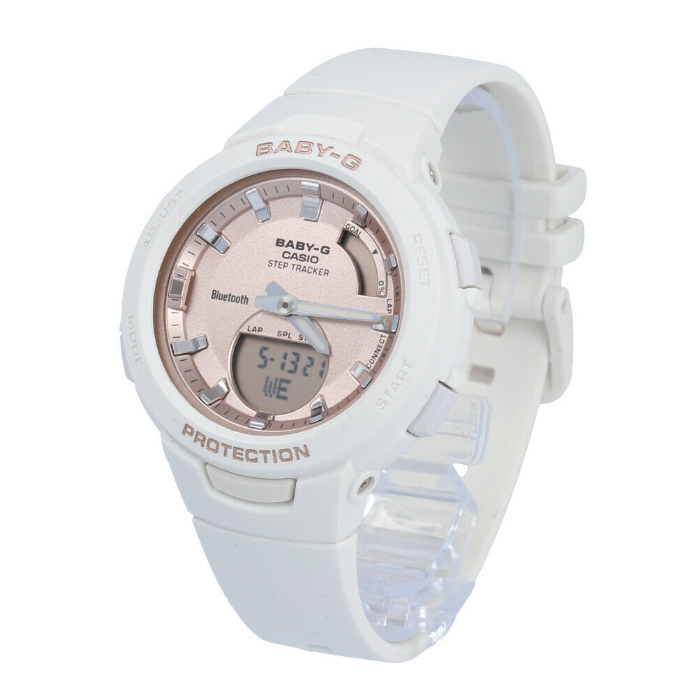 CASIO カシオ / Baby-G ベビージー BSA-B100MF-7A G-SQUAD ジースクワッド 腕時計 レディース Bluetooth ホワイト ローズゴールド 防水 【あす楽対応_東海】
