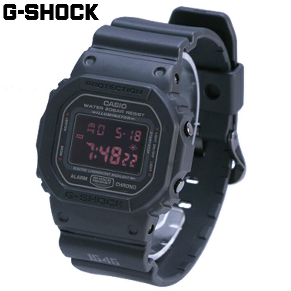 腕時計, メンズ腕時計 CASIO G-SHOCK DW-5600MS-1 MAT BLA RED EYE 