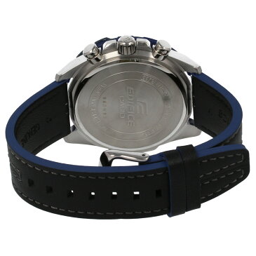 【超ポイントバック祭!】 CASIO カシオ / EDIFICE エディフィス EFR-566BL-2A クロノグラフ ブルー×ブラック 腕時計 メンズ レザー ステッチ 【あす楽対応_東海】