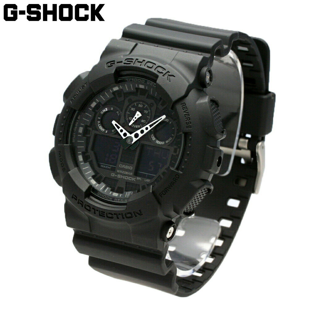 楽天時計倉庫TOKIACASIO カシオ G-SHOCK ジーショック Gショック 腕時計 時計 メンズ アナログ デジタル アナデジ ビッグフェイス 防水 カジュアル アウトドア スポーツ ブラック 黒 定番 GA-100-1A1プレゼント ギフト 1年保証 送料無料 父の日