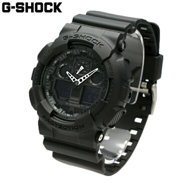 CASIO カシオ G-SHOCK ジーショック Gショック 腕時計 時計 メンズ アナログ デジタル アナデジ ビッグフェイス 防水 カジュアル アウトドア スポーツ ブラック 黒 定番 GA-100-1A1プレゼント ギフト 1年保証 送料無料