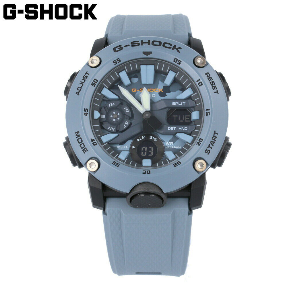 CASIO カシオ G-SHOCK ジーショック Gショック 腕時計 時計 メンズ アナログ デジタル アナデジ カーボン コア ラウンド 防水 カジュアル アウトドア スポーツ ブルー 青 カモフラージュ 迷彩 ミリタリー 軽量 GA-2000SU-2A プレゼント ギフト 1年保証 送料無料