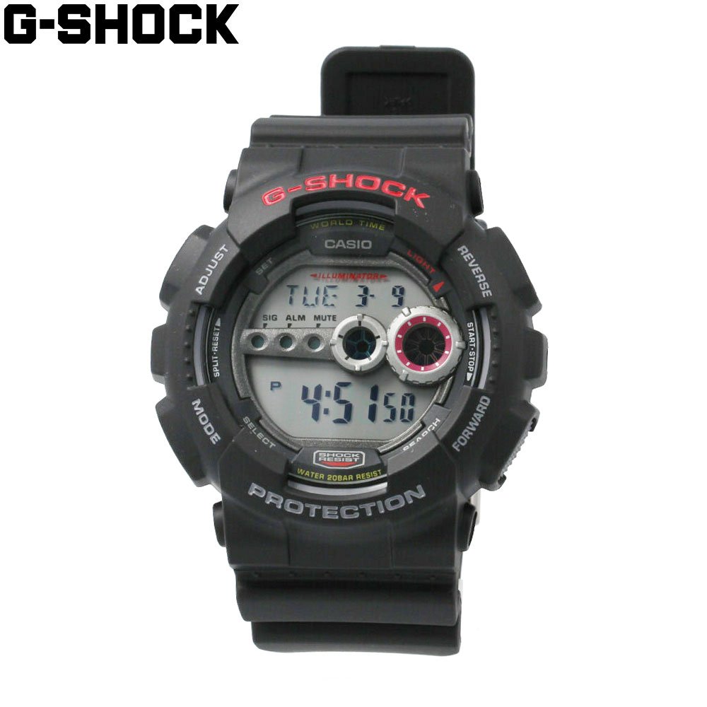 CASIO カシオ G-SHOCK ジーショック Gショック 腕時計 時計 メンズ デジタル 定番 海外モデル ビッグフェイス 防水 カジュアル アウトドア スポーツ ブラック 黒 GD-100-1Aプレゼント ギフト 1年保証 送料無料