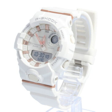 【全商品ポイント10倍!お買い物マラソン開催!】CASIO カシオ / G-SHOCK ジーショック GMA-B800-7A アナデジ 腕時計 メンズ ホワイト×ピンクゴールド Bluetooth 歩数計測機能 【あす楽対応_東海】